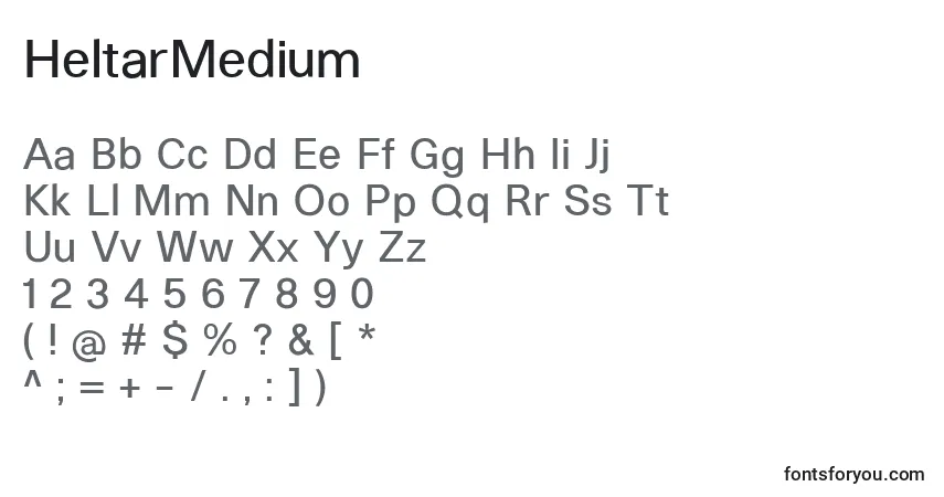 Police HeltarMedium - Alphabet, Chiffres, Caractères Spéciaux