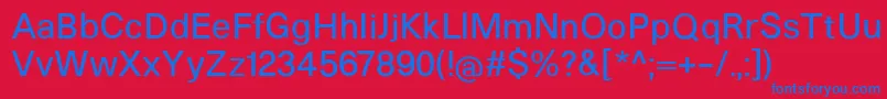HeltarMedium Font – Blue Fonts on Red Background