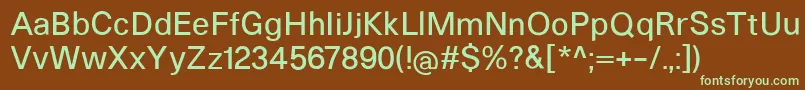 HeltarMedium Font – Green Fonts on Brown Background