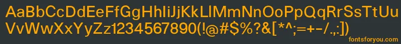 HeltarMedium Font – Orange Fonts on Black Background
