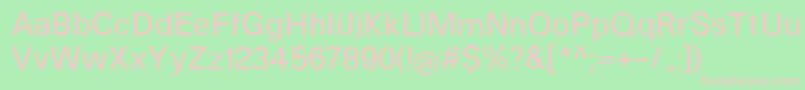 HeltarMedium Font – Pink Fonts on Green Background