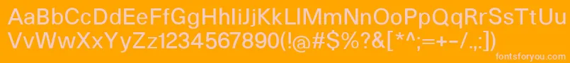 HeltarMedium Font – Pink Fonts on Orange Background