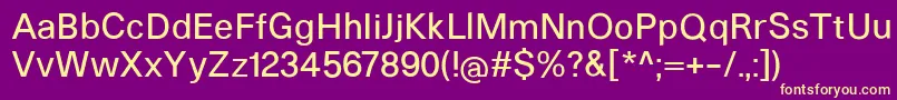 HeltarMedium Font – Yellow Fonts on Purple Background