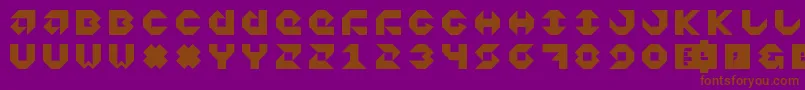 5daggerUnicase Font – Brown Fonts on Purple Background