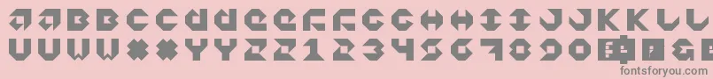 5daggerUnicase Font – Gray Fonts on Pink Background