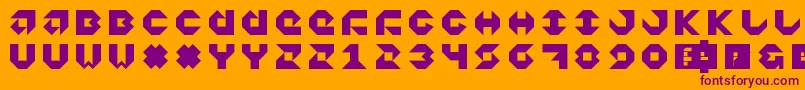 5daggerUnicase Font – Purple Fonts on Orange Background