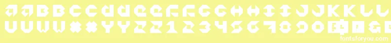 5daggerUnicase Font – White Fonts on Yellow Background