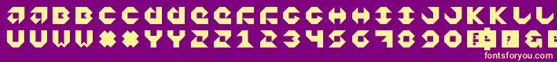 5daggerUnicase Font – Yellow Fonts on Purple Background