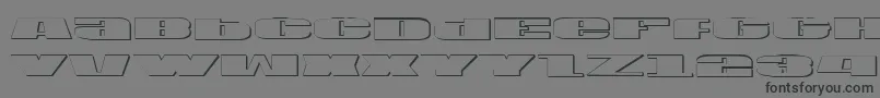 U.S.A.Shadow Font – Black Fonts on Gray Background