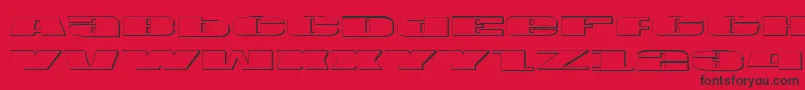 U.S.A.Shadow Font – Black Fonts on Red Background