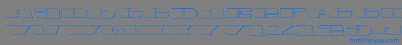 Шрифт U.S.A.Shadow – синие шрифты на сером фоне