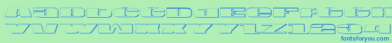 U.S.A.Shadow Font – Blue Fonts on Green Background