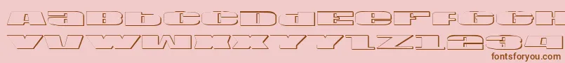 U.S.A.Shadow Font – Brown Fonts on Pink Background