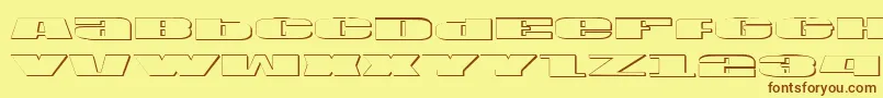 U.S.A.Shadow Font – Brown Fonts on Yellow Background