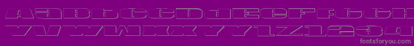 U.S.A.Shadow Font – Gray Fonts on Purple Background