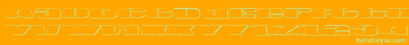 U.S.A.Shadow Font – Green Fonts on Orange Background