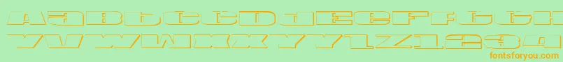 U.S.A.Shadow Font – Orange Fonts on Green Background
