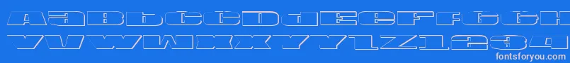 U.S.A.Shadow Font – Pink Fonts on Blue Background