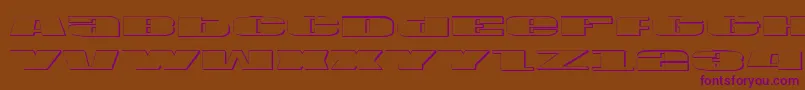 U.S.A.Shadow Font – Purple Fonts on Brown Background