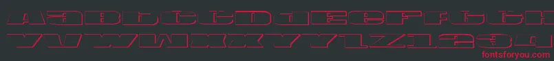 U.S.A.Shadow Font – Red Fonts on Black Background