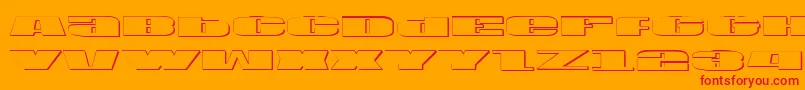 U.S.A.Shadow Font – Red Fonts on Orange Background