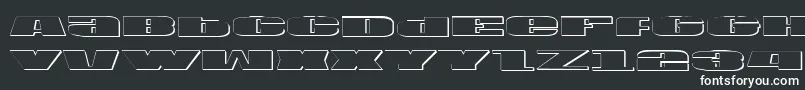 U.S.A.Shadow Font – White Fonts on Black Background