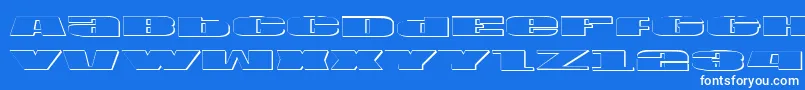U.S.A.Shadow Font – White Fonts on Blue Background