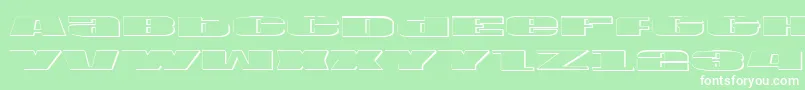 U.S.A.Shadow-Schriftart – Weiße Schriften auf grünem Hintergrund