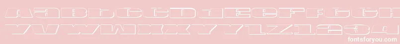U.S.A.Shadow-fontti – valkoiset fontit vaaleanpunaisella taustalla