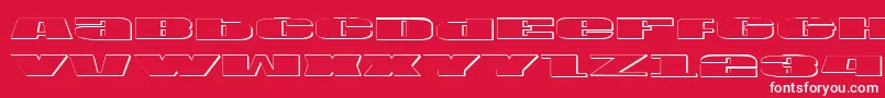 U.S.A.Shadow Font – White Fonts on Red Background