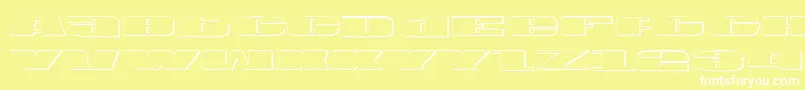 フォントU.S.A.Shadow – 黄色い背景に白い文字