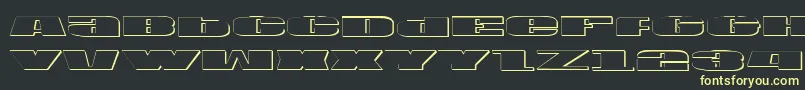 U.S.A.Shadow Font – Yellow Fonts on Black Background