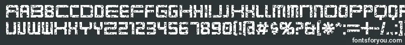 KarnivorePump-fontti – valkoiset fontit mustalla taustalla