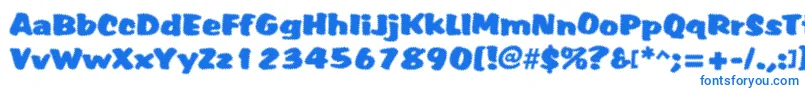 フォントTiffy – 白い背景に青い文字