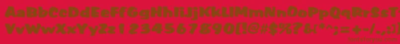 Tiffy Font – Brown Fonts on Red Background