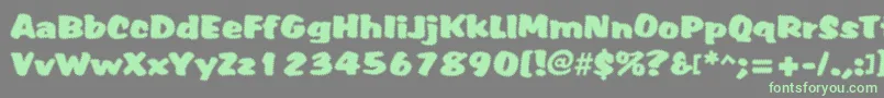 Шрифт Tiffy – зелёные шрифты на сером фоне