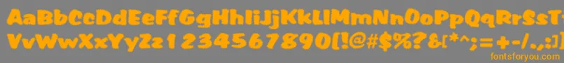 Tiffy Font – Orange Fonts on Gray Background