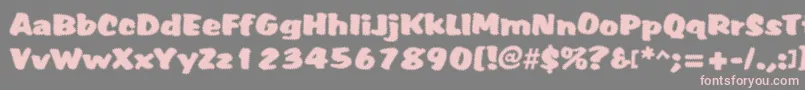 Tiffy-fontti – vaaleanpunaiset fontit harmaalla taustalla