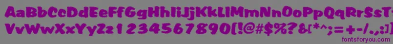 Tiffy Font – Purple Fonts on Gray Background