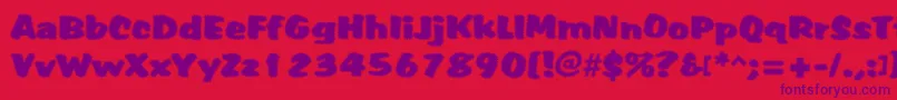 Tiffy Font – Purple Fonts on Red Background