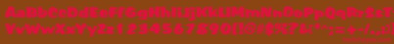 Tiffy Font – Red Fonts on Brown Background