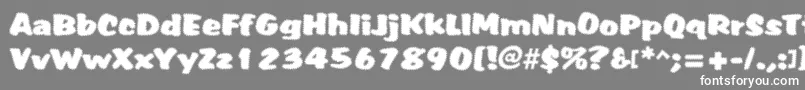 Tiffy Font – White Fonts on Gray Background