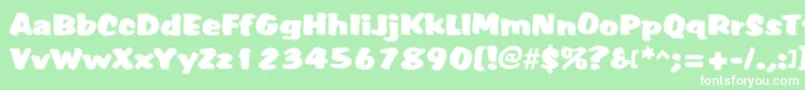 フォントTiffy – 緑の背景に白い文字