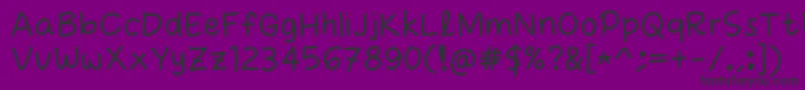Vania-fontti – mustat fontit violetilla taustalla
