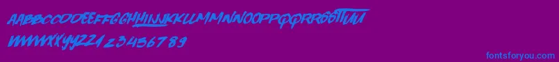 QuickToy Font – Blue Fonts on Purple Background