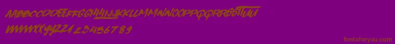 QuickToy Font – Brown Fonts on Purple Background