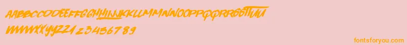 QuickToy Font – Orange Fonts on Pink Background