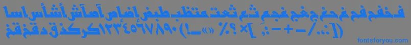 Fonte BasrattBolditalic – fontes azuis em um fundo cinza
