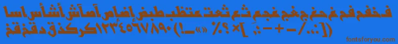 BasrattBolditalic Font – Brown Fonts on Blue Background