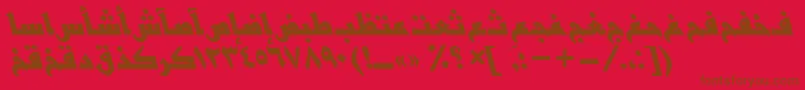 BasrattBolditalic Font – Brown Fonts on Red Background